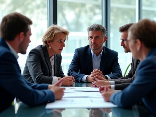 Réunion de l'équipe senior au cabinet